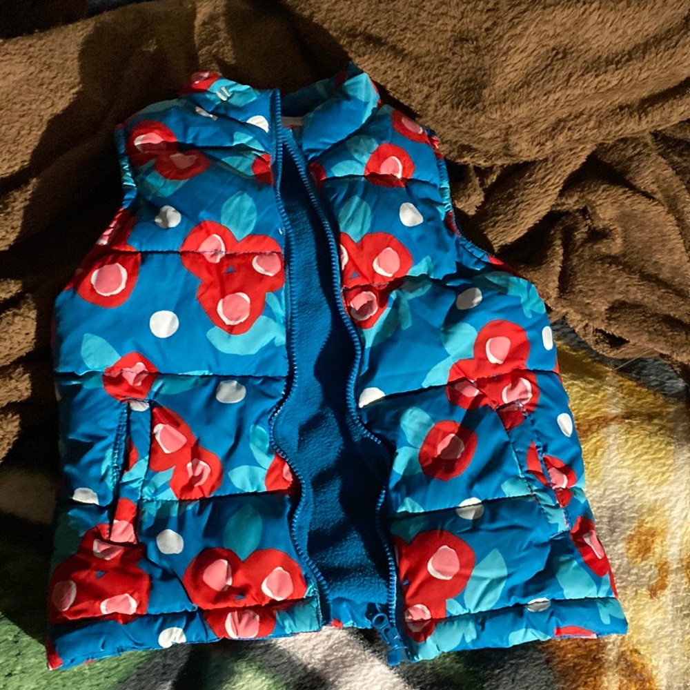 Flower blue vest